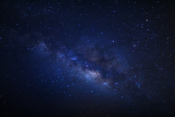 Fototapeta na wymiar Milky way galaxy at Phu Hin Rong Kla National Park in Phitsanulok, Thailand