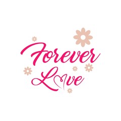 Fototapeta na wymiar Forever Love Vector Template Design