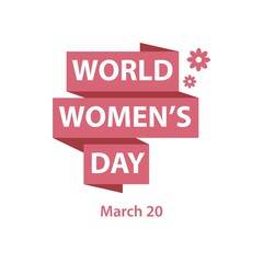 World Women's Day Vector Template Design
