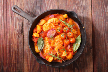 chicken fillet with tomato and herbs