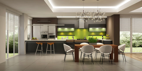 Modern kitchen interior