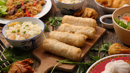 assorted asian food
