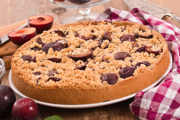 Plum tart. 