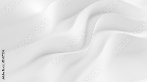 Elegant White Background With Drapery Fabric 3d Illustration 3d