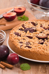Plum tart. 