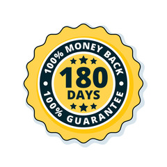 Fototapeta premium 180 Days Money Back illustration