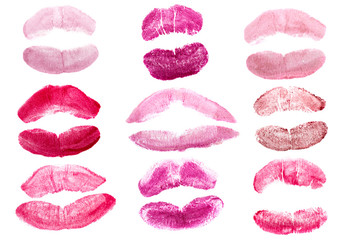 Lipstick marks set