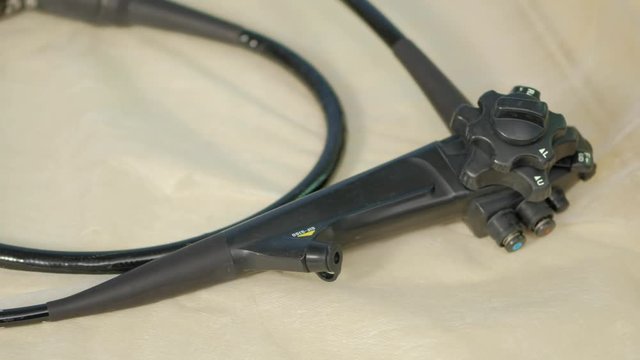 Gastroscopy device in a medical room