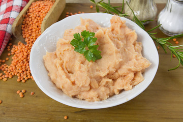 purée de lentilles corail