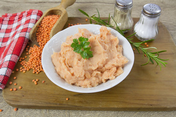 purée de lentilles corail