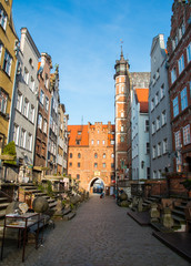 Old town of Gdansk with city hall, Poland