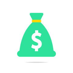 Money bag icon vector