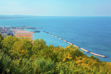 mediterranean coast in the summer