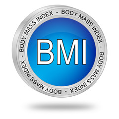 BMI - Body Mass Index Button - 3D illustration