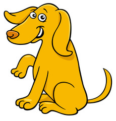 cute yellow dog cartoon comic character