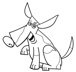 spotted dog cartoon character coloring book