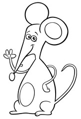 funny cartoon mouse coloring book