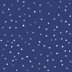 Fototapeta na wymiar Snowflakes winter hand drawn background, watercolor seamless pattern.