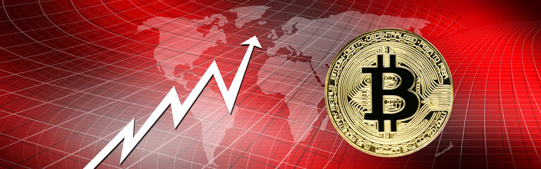 Bitcoin Konzept - die neue Weltwährung