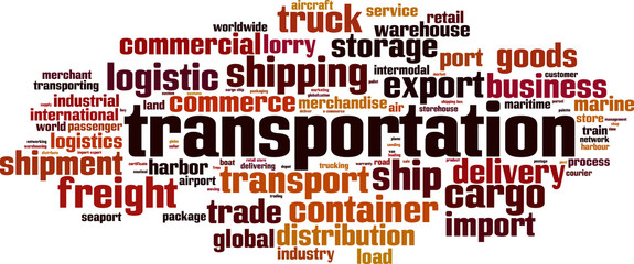 Transportation word cloud