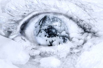 Christmas , Frosted Snow eye