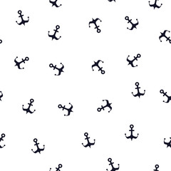 Maritime mood, Seamless nautical pattern with anchors