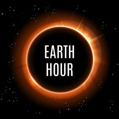 Planet earth with sunrise in space. Earth Day. Vector illustration