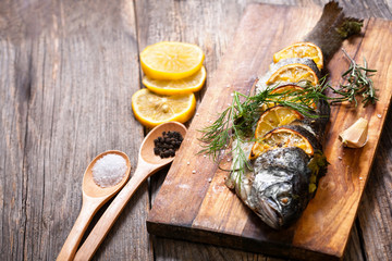 fried fish with vegetables