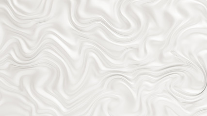 Elegant white background with flowing fabric waves. 3d illustration, 3d rendering.