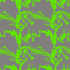 Neon green and gray UFO camouflage is a bright seamless pattern. Can be used as a camo print for clothing and background and backdrop or computer wallpaper
