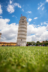 Pisa Cathedral (Duomo di Pisa) with the Leaning Tower of Pisa in Pisa, Tuscany, Italy