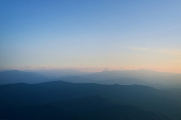 Mountain sky and Beautiful morning View on background 