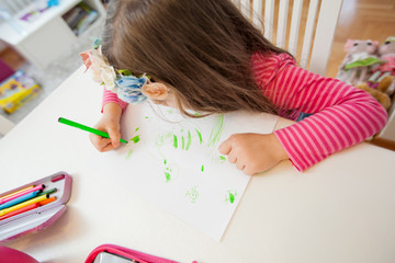 Creative Preschool Child Drawing