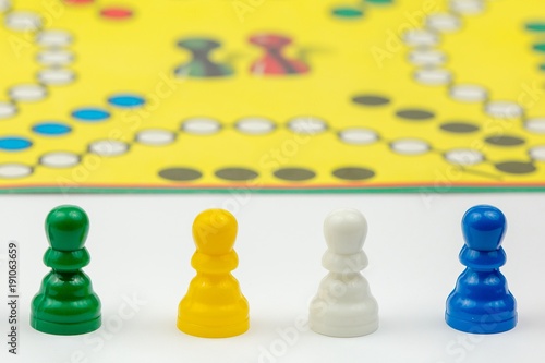 Board Game With Different Colored Pawns On It Ludo Or Sorry Play Board Game With Different Colored Pawns On It Ludo Or Sorry Play
