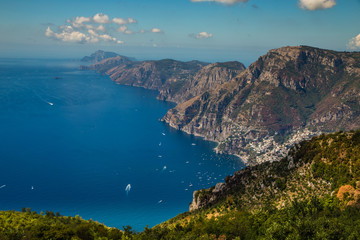 Fototapeta premium Amalfi Coast And Positano - Campania Region, Italy