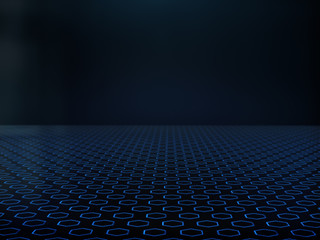Naklejka premium Empty room with light glow,abstract space.3D rendering 