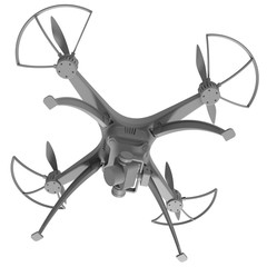 3d illustration of a drone on a white background