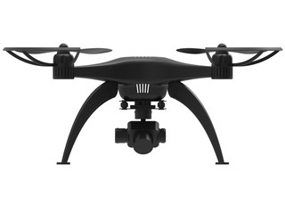 3d illustration of a drone on a white background