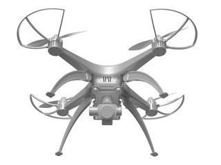 3d illustration of a drone on a white background