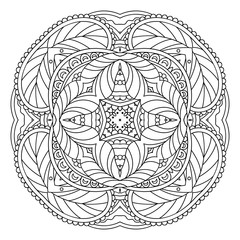  Black and white mandala.