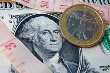 Different measure and values. The dollar and the Euro.