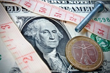 Different measure and values. The dollar and the Euro.1