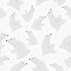 Polar bear - background pattern. Animal seamless pattern design