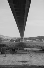 Bridge across the Bosporus between the European and Asian neighborhoods