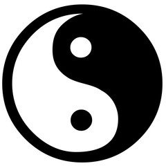 yin yang symbol isolated on white background - obrazy, fototapety, plakaty