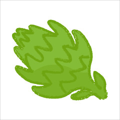 artichoke on white background. Vector illustration