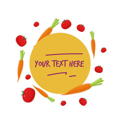 Fresh vegetables background with space for text