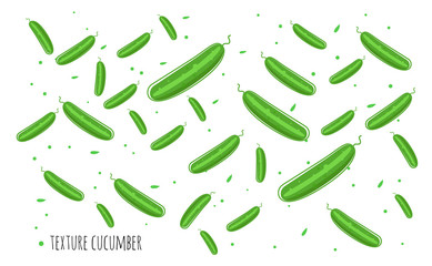 cucumbers on white background. Vector illustration