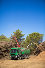 Fototapeta premium Industrial machinery for transforming biomass.
