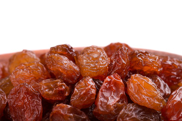Fresh sweet raisins close-up